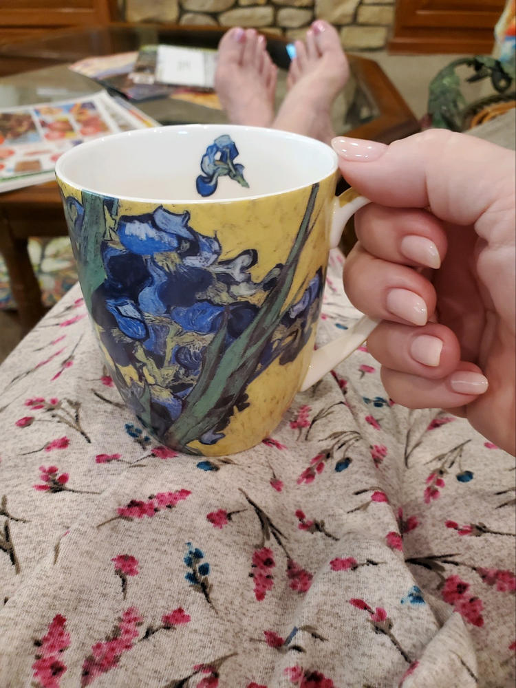 Van Gogh Flowers Mug Pair - Customer Photo From Diane Milligan