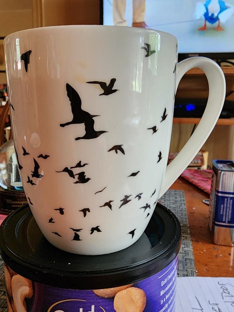 Bird Silhouette Mug Pair - Customer Photo From Philip Van Vleck