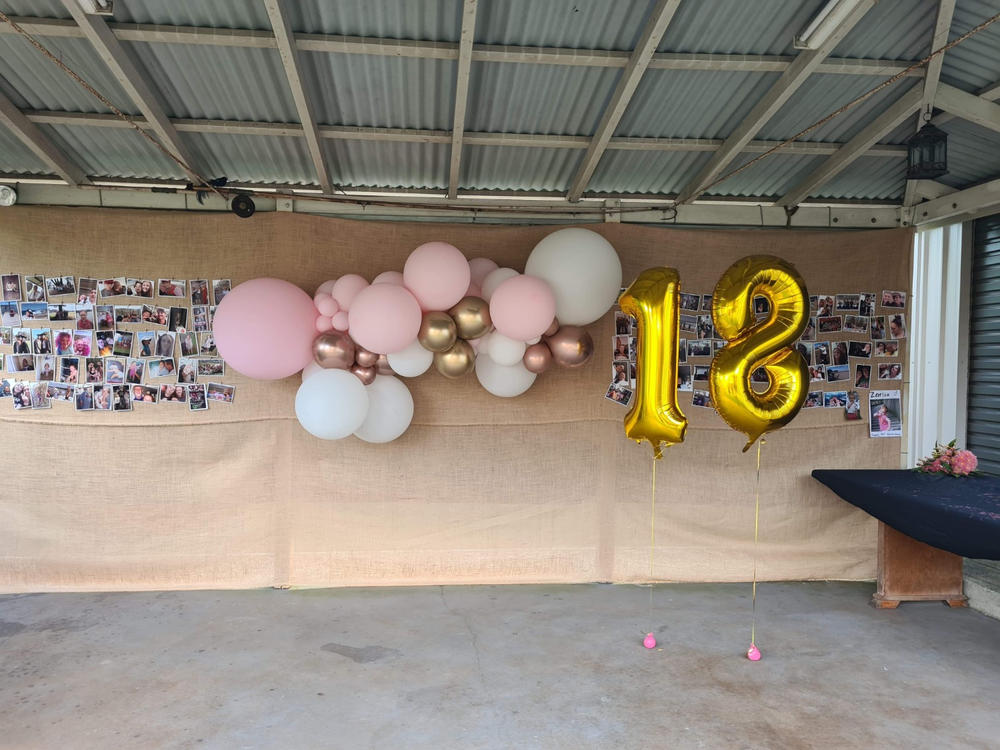 [INFLATED] Birthday Balloon Garland - Pick Up/Delivered - Customer Photo From Amanda Bryant