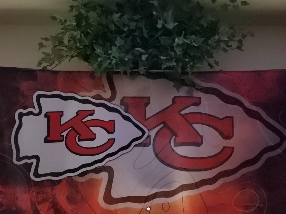 Personalized Kansas City Chiefs Banner for Special Occasion, Holiday, Birthday, Announcement, Retirement, Promotion, Celebration. - 2x4 FT, Yes - Customer Photo From Valerie Neal