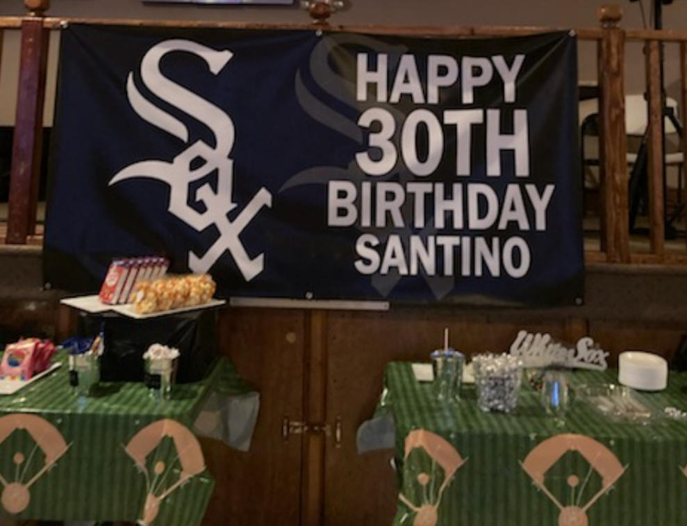Personalized Chicago White Sox Banner for Special Occasion, Holiday, Birthday, Announcement, Retirement, Promotion, Celebration. - 3½x7 FT, Yes - Customer Photo From Yesenia Martinez