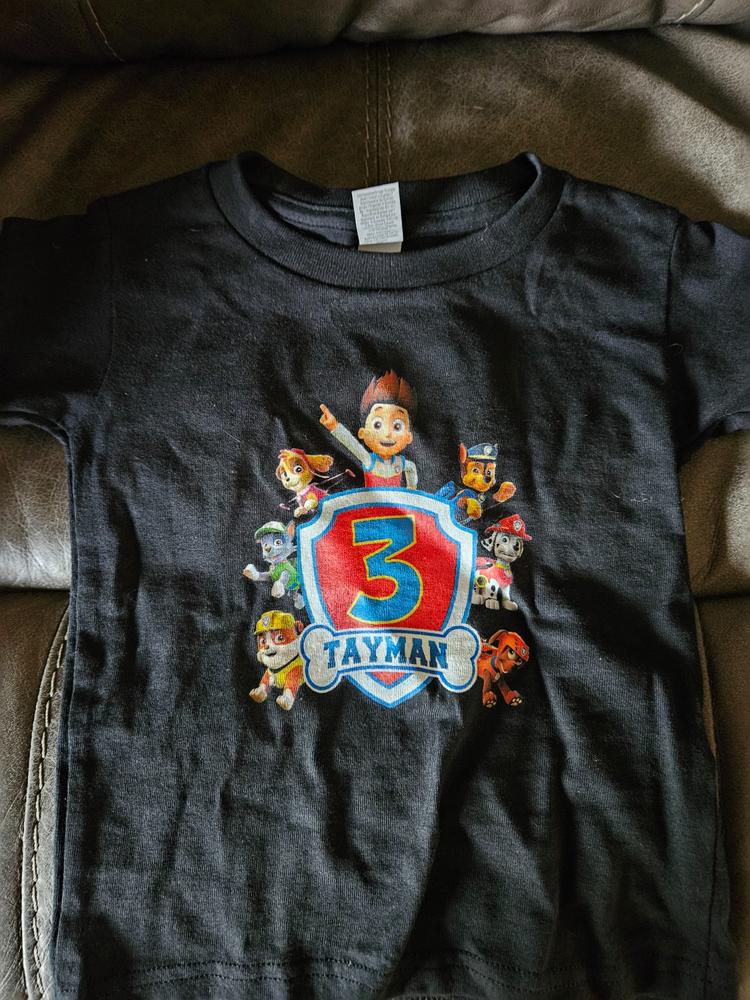 Personalized Paw Patrol Birthday Shirt - Black, 3T - Customer Photo From Nell DeBoo