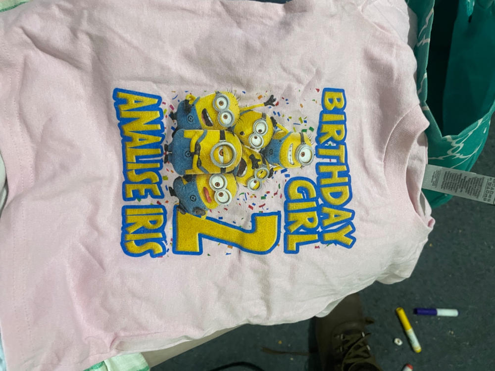 Personalized Minions Birthday Shirt Youth Toddler and Adult Sizes Available - Pink, Adult Unisex: X-Large - Customer Photo From Natalie Gordon