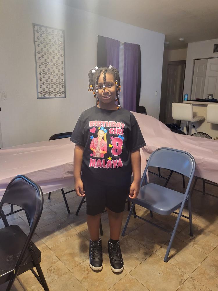 Personalize Jojo Siwa Birthday Shirt Youth Toddler and Adult Sizes Available - Black, Youth Large - Customer Photo From Tabitha Elliott