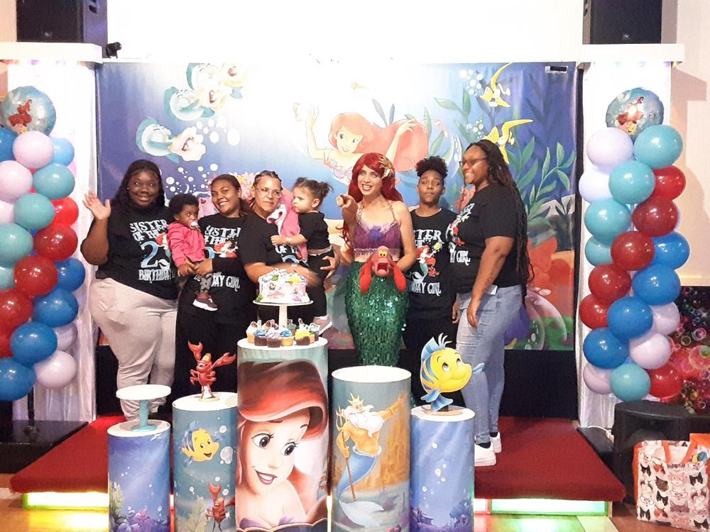 Personalized The Little Mermaid Birthday Shirt Youth Toddler and Adult Sizes Available - Black, Adult Unisex: Large - Customer Photo From Yasmin Munoz
