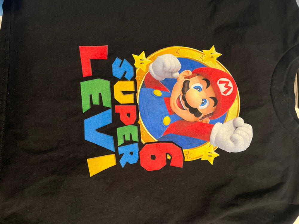 Matching Family Personalized Super Mario Birthday Shirts Youth Toddler and Adult Sizes Available - Black, Youth Small - Customer Photo From Ecko Spence
