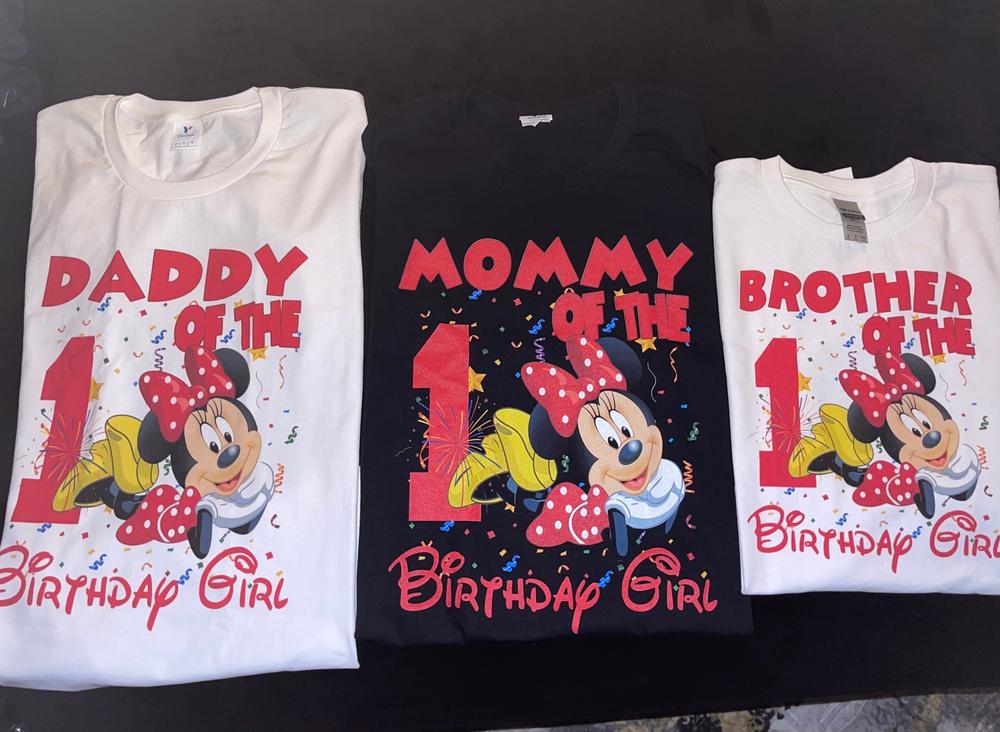 Matching Family Personalized Minnie Mouse Birthday Shirt Youth Toddler and Adult Sizes Available - Customer Photo From Nisha