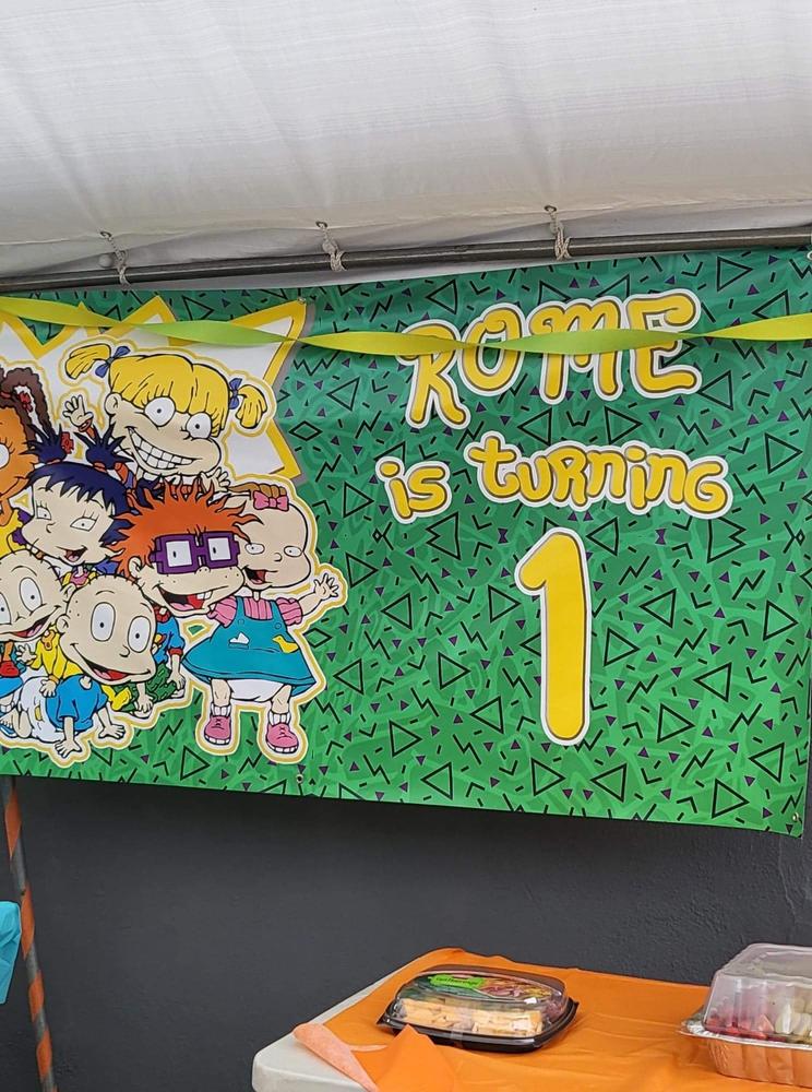 Custom Rugrats Birthday Banner Weatherproofing - 3½x7 FT, Yes - Customer Photo From Juan Beltran