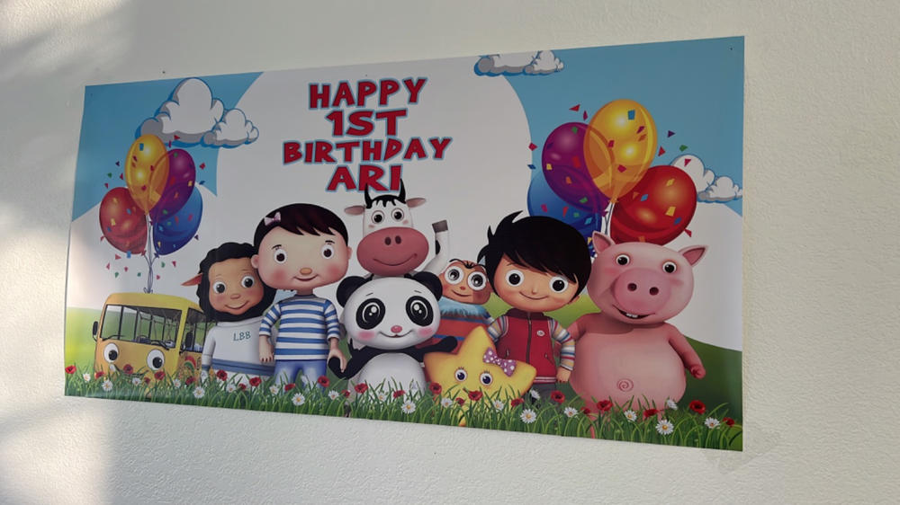 Personalized Little Baby Bum Birthday Banner - 2x4 FT, No - Customer Photo From Sapir Daniel