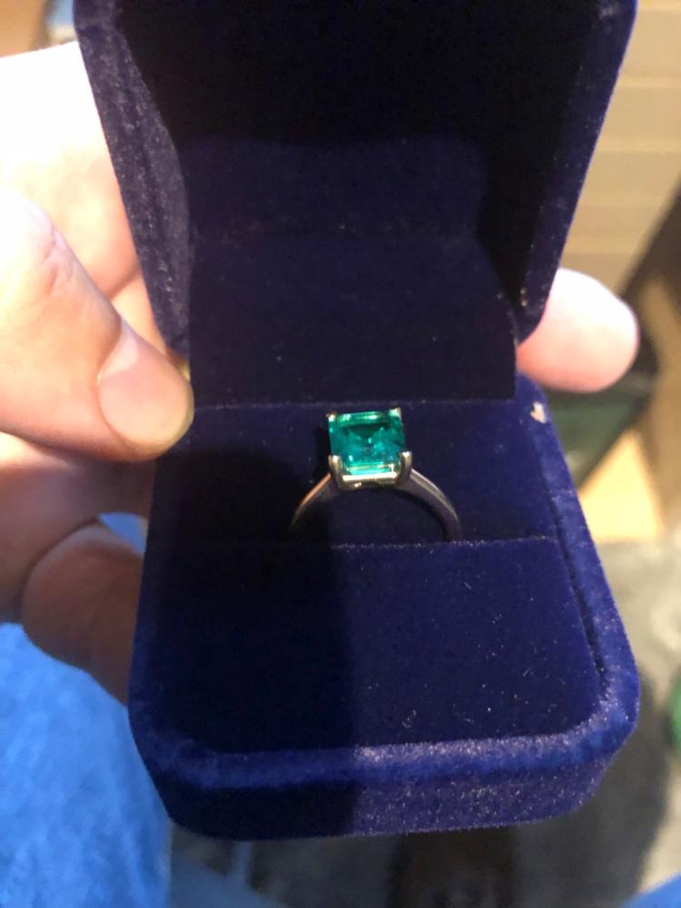 Evelyn Ring 18K Yellow Gold Emerald - Customer Photo From James Mcloughlin
