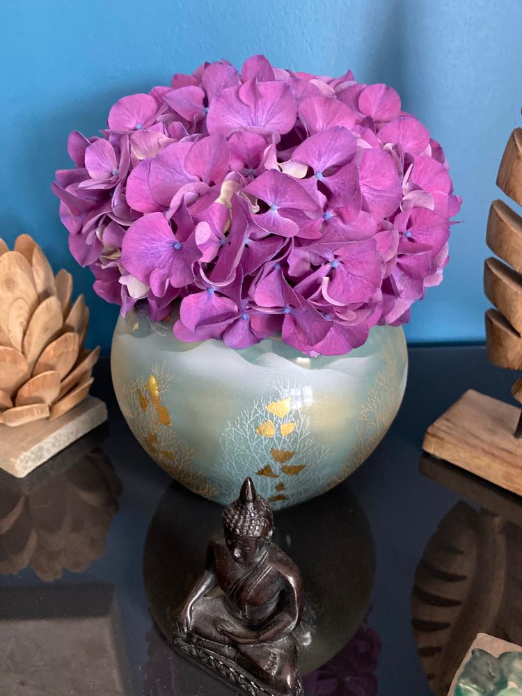 Golden Tree Kutani Japanese Flower Vase - Customer Photo From David