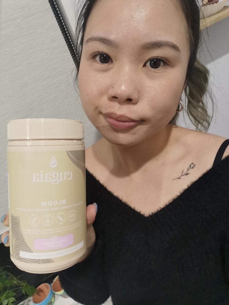 Eugaia Bloom Premium Hydrolysed Marine Collagen + | Strawberry & Lime | 310g | 31 Serves - Customer Photo From Anna Chan 