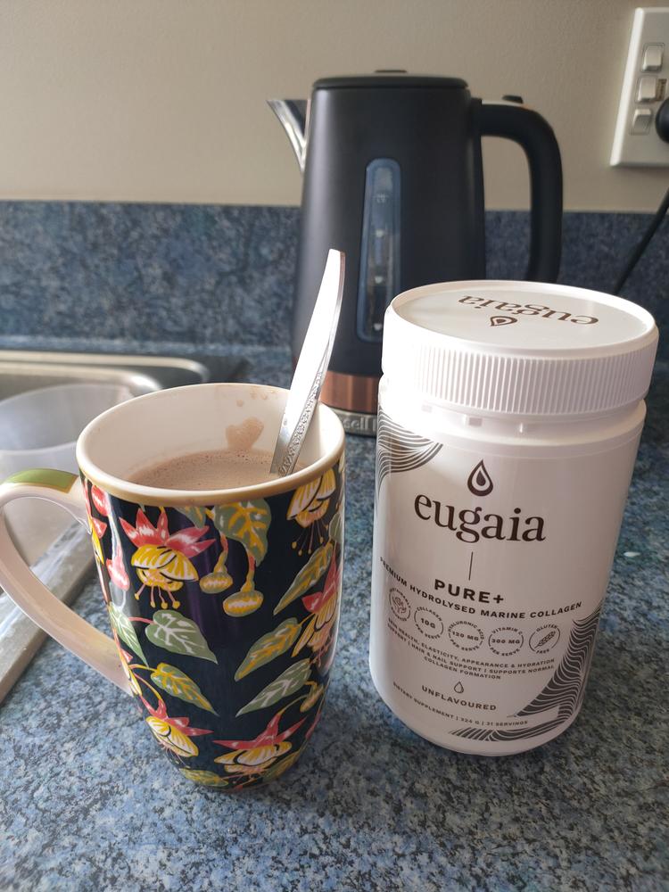Eugaia Pure+ Premium Hydrolysed Marine Collagen | No Added Flavour | 310g | 31 Serves - Customer Photo From Rachel