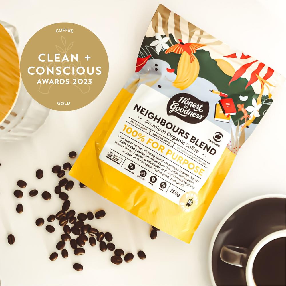 Organic Neighbours Blend Ground Coffee 250g - Customer Photo From Samantha Gilmore