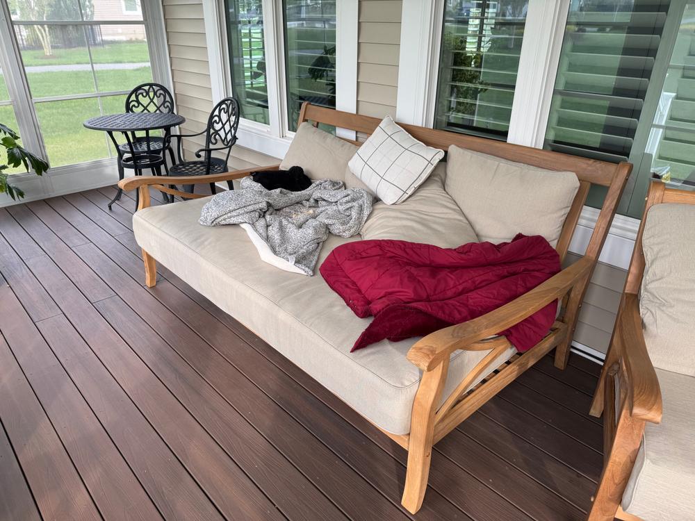 Abbington Teak Wood Patio Sofa Daybed | Cambridge Casual