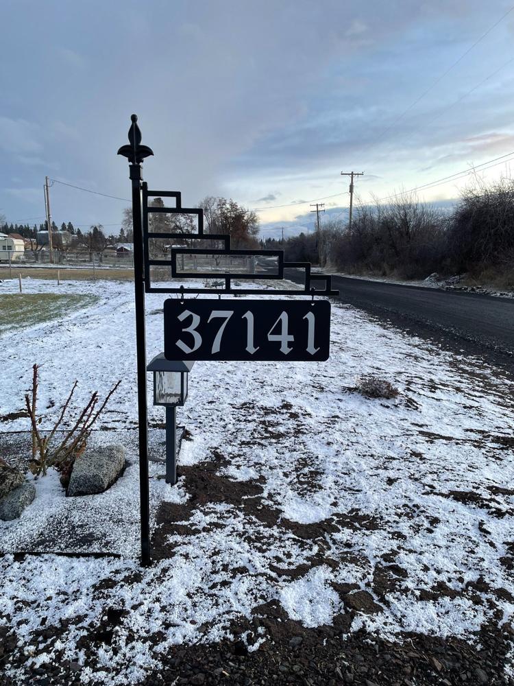 Excalibur Double-Sided Reflective Lawn Address Sign - Customer Photo From Pamela Gray