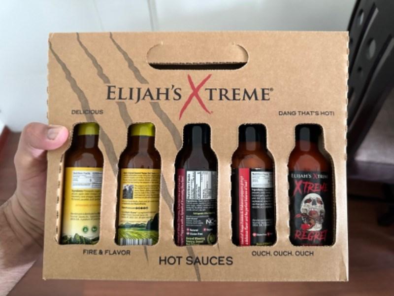 Coffret cadeau 5 paquets de sauce piquante  Elijah's Xtreme en vente B2B  pour votre magasin – Faire France