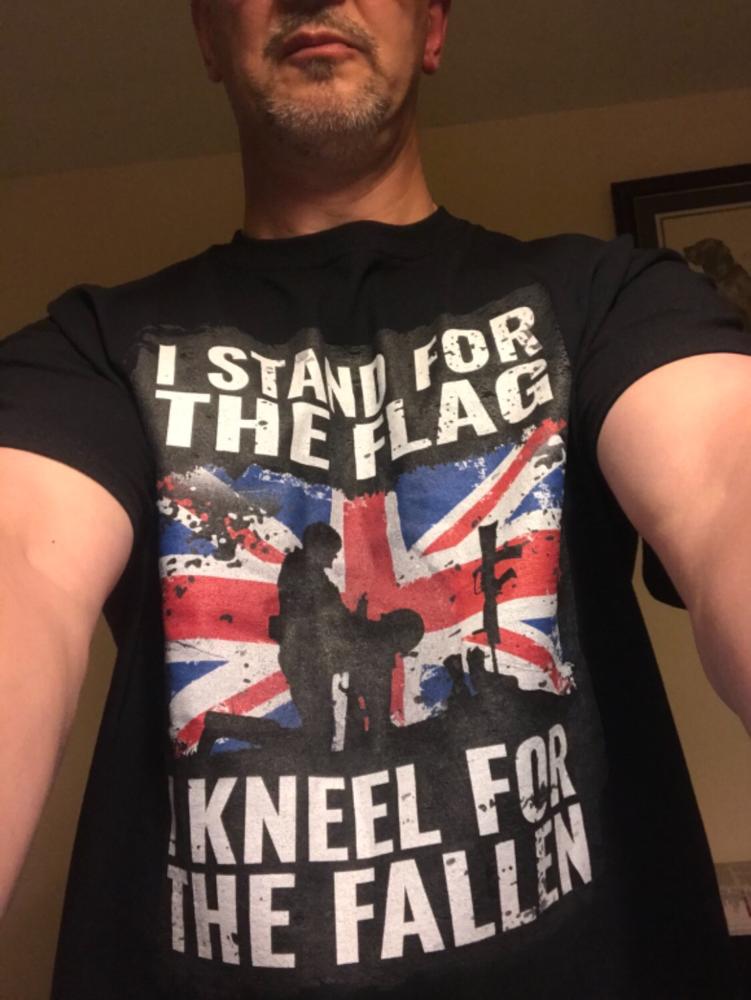 Kneel For The Fallen T Shirt - Customer Photo From Trevor Cragg