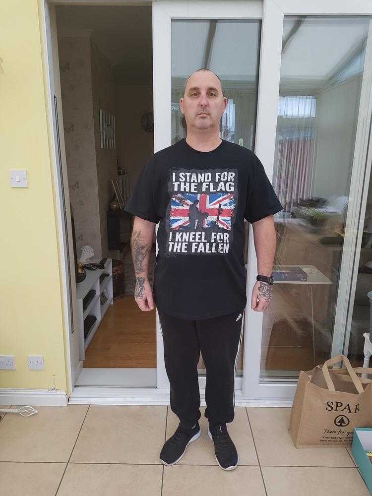 Kneel For The Fallen T Shirt - Customer Photo From Darren Staines