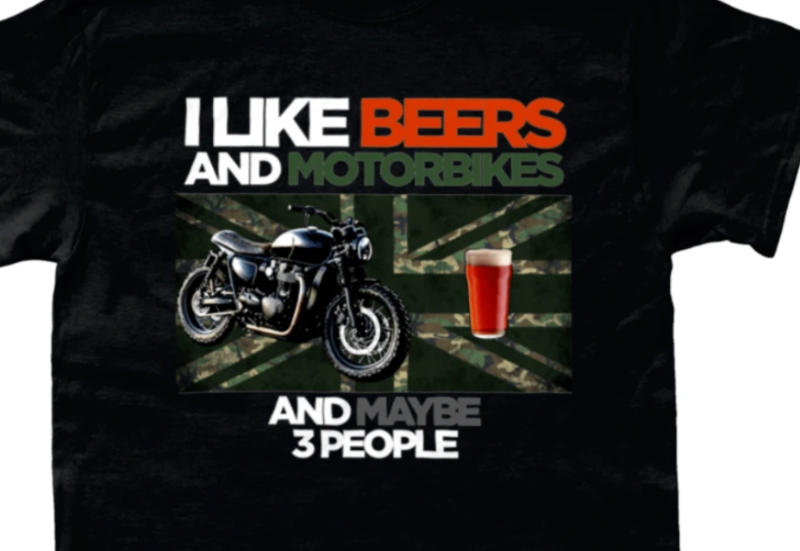 I Like Beers & Motorbikes T Shirt - Customer Photo From andrew diprose