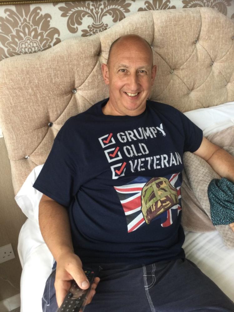 Grumpy Old Veteran T Shirt - Customer Photo From Ruth G.