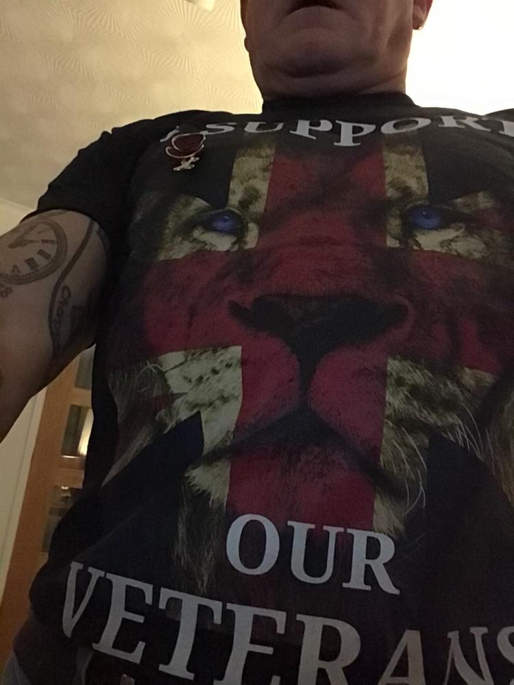 I Support Our Veterans T Shirt - Customer Photo From clive wardman