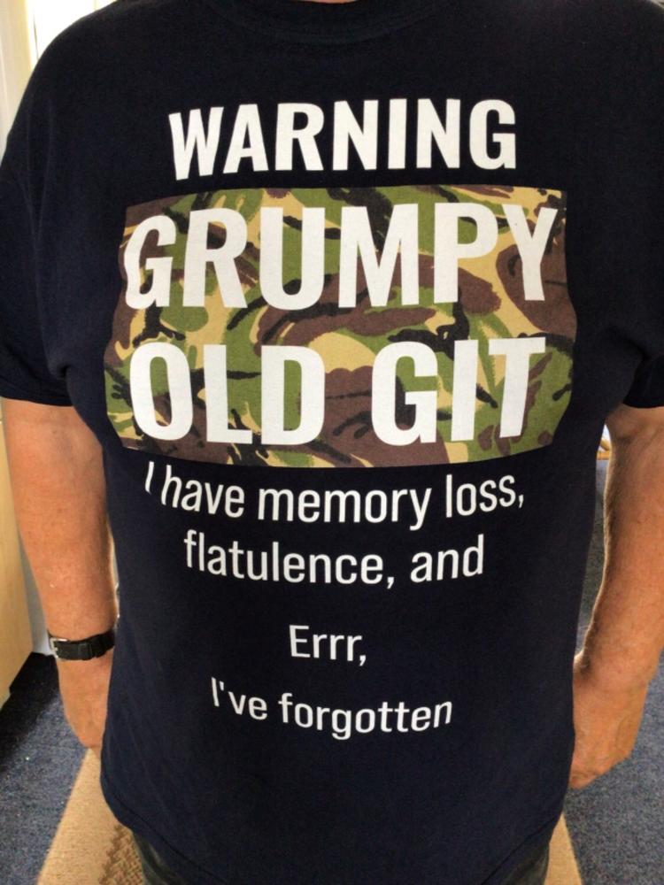 Grumpy Old Git T Shirt - Customer Photo From Ian Campbell