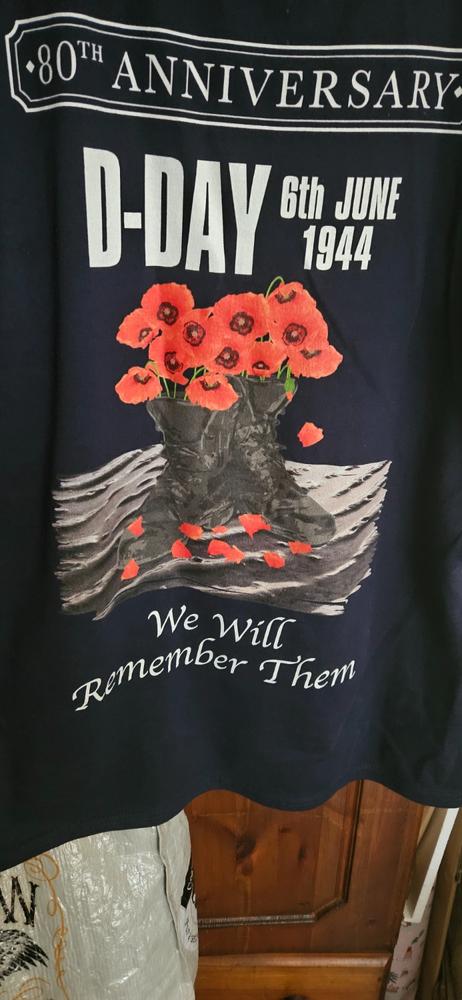 D Day Poppy Boots (80th) T Shirt - Customer Photo From Stephen Rawlins
