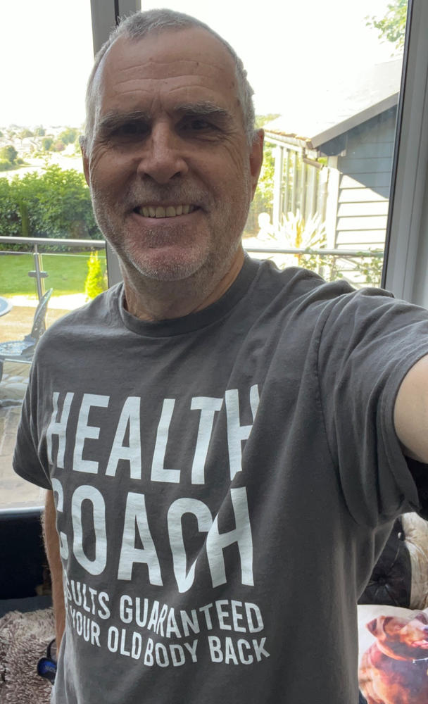 Health Coach T Shirt - Customer Photo From Gerry Swatton