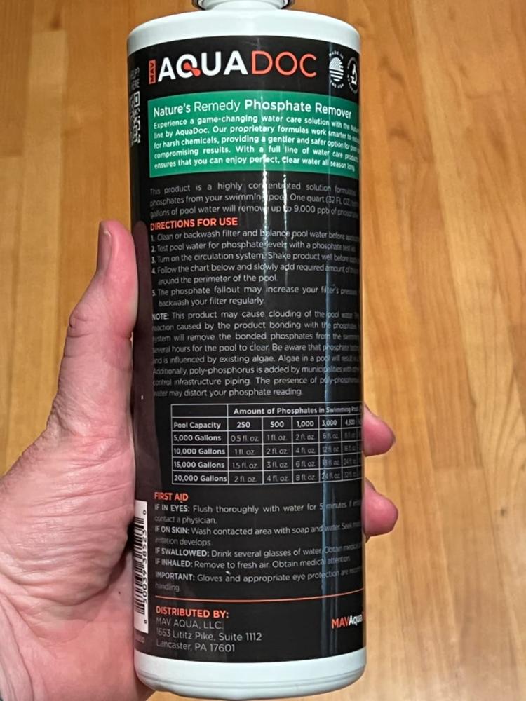 Pool Phosphate Remover - Customer Photo From Customer