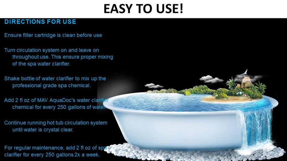 Spa Water Clarifier for Hot Tubs - Customer Photo From nancymay333