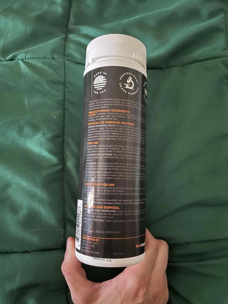 Non-Chlorine Spa Shock for Hot tub - Customer Photo From Nicky