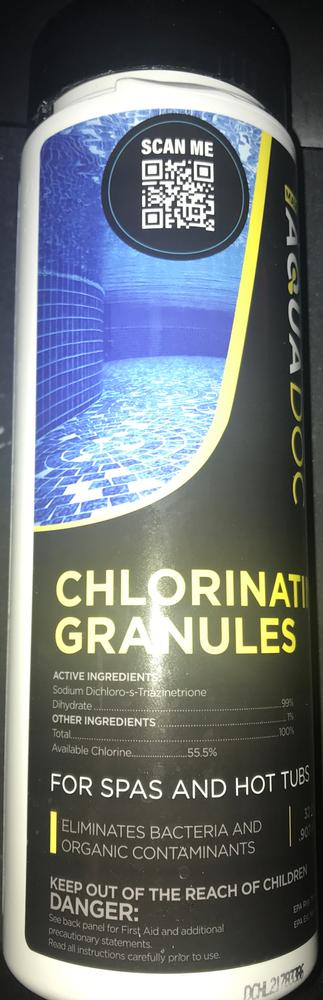 AquaDoc Spa Chlorine Granules for Hot tub - Customer Photo From Joel 