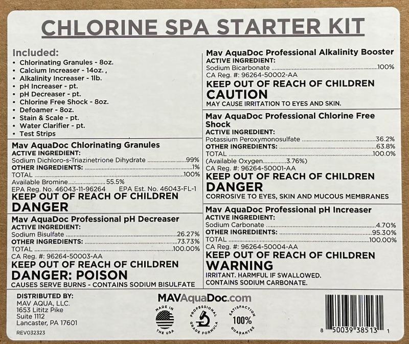 Chlorine Hot Tub Starter Kit for Spa - Customer Photo From tonymcctonymcc
