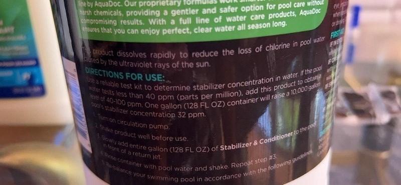 Pool Stabilizer and Conditioner - Customer Photo From Michael MMMichael MM