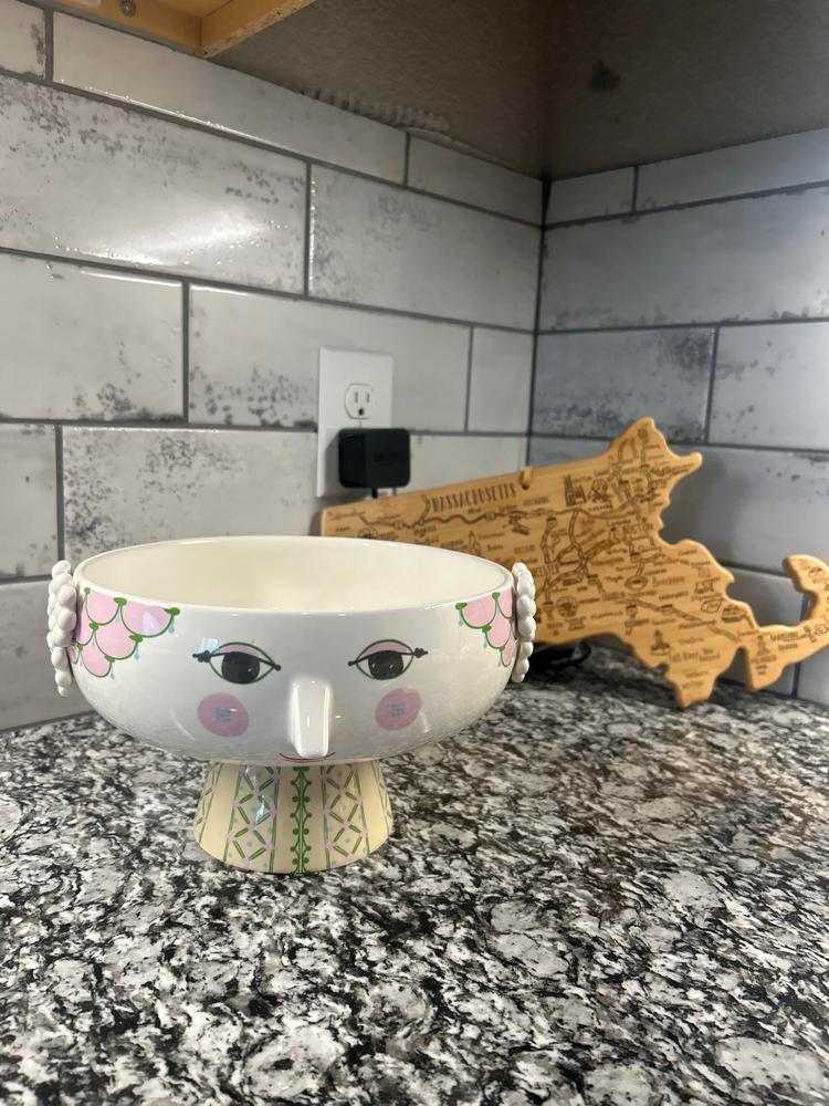 Eva 9.4" Bowl on Stand - Soft Pink - Customer Photo From Bill Chester