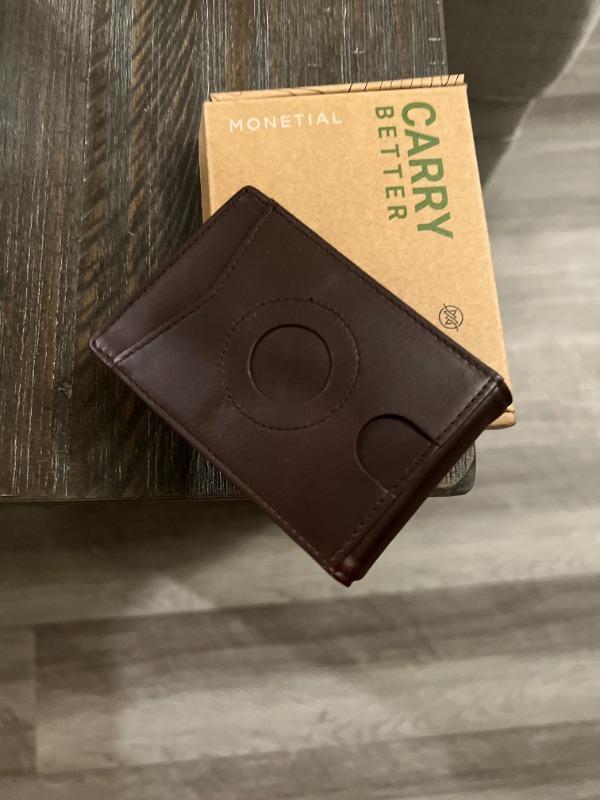 Monetial Leather AirTag Wallet