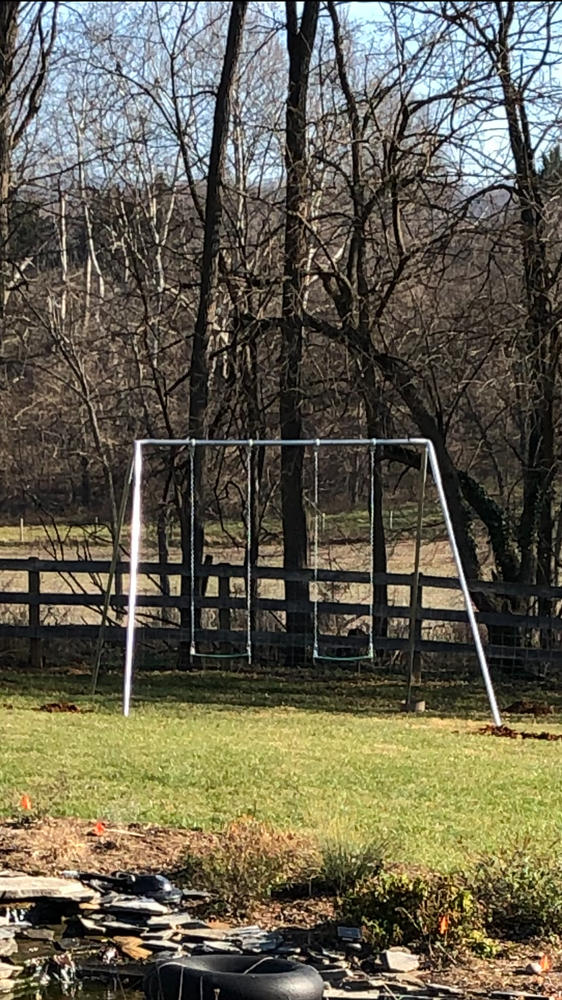 Metal A-Frame Swing Set with 2 Swings - Customer Photo From Kelly Curtis