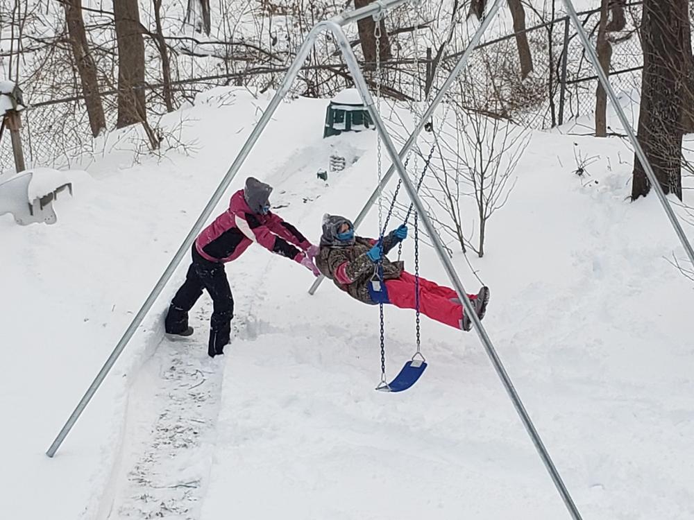 Metal A-Frame Swing Set with 2 Swings - Customer Photo From 