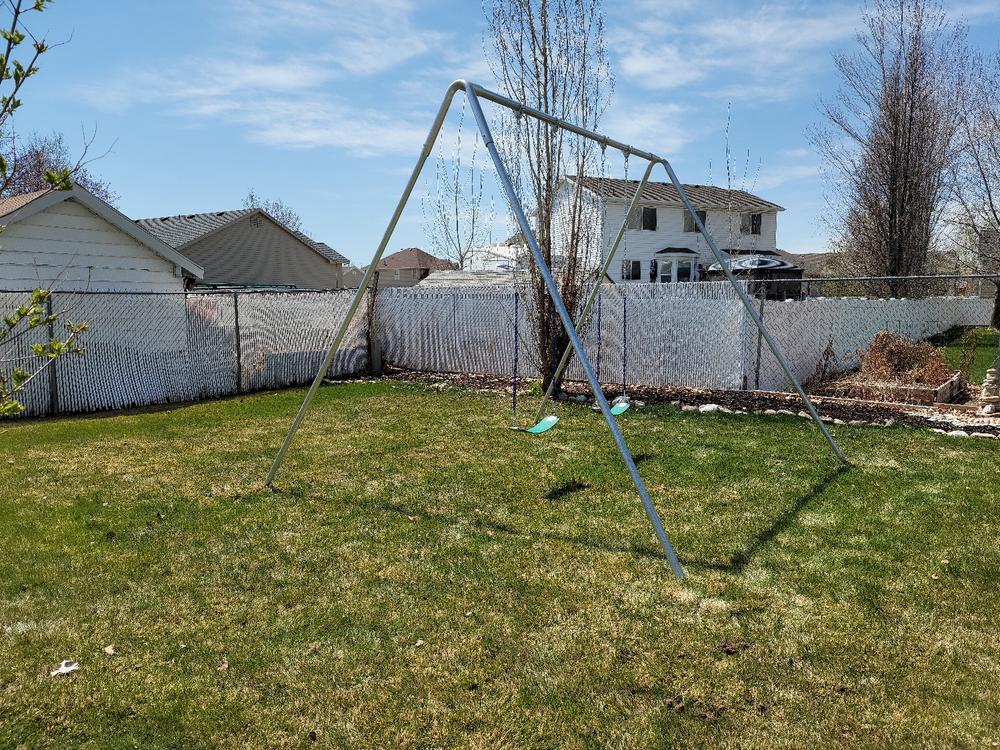 Metal A-Frame Swing Set with 2 Swings - Customer Photo From Kathy A.