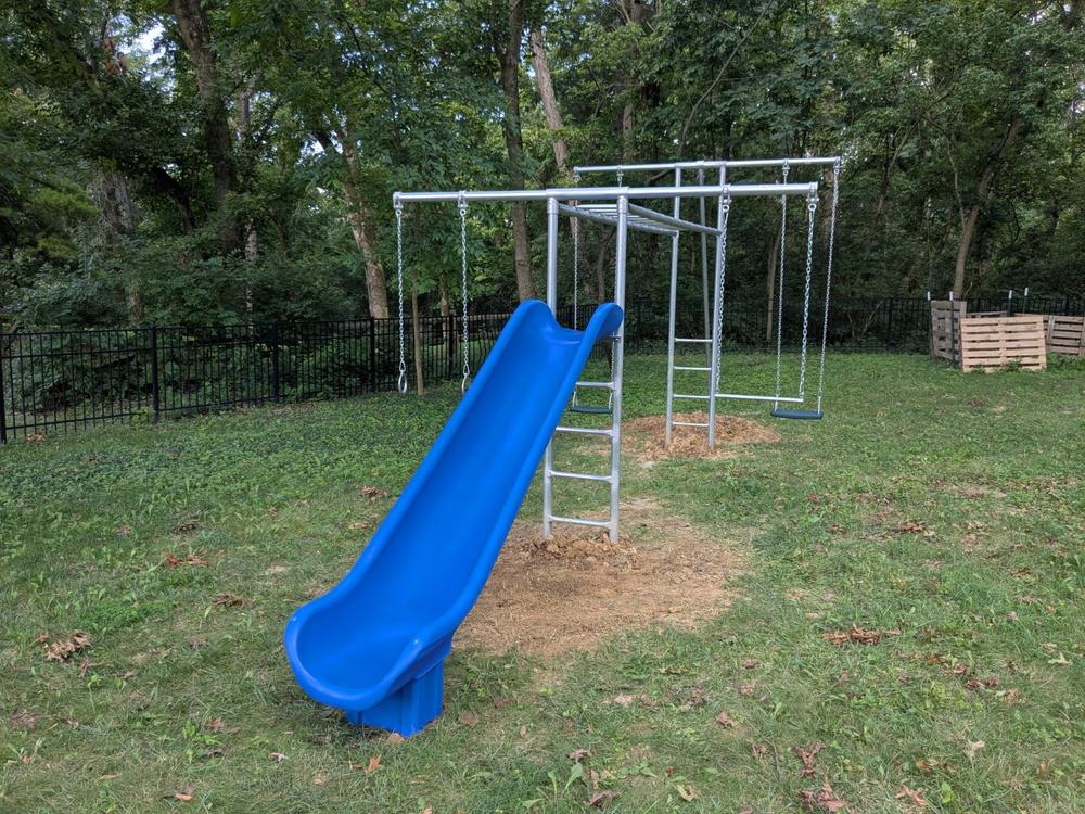 Metal Horizontal Ladder Swing Set with Slide - Customer Photo From Albert Bloomfield