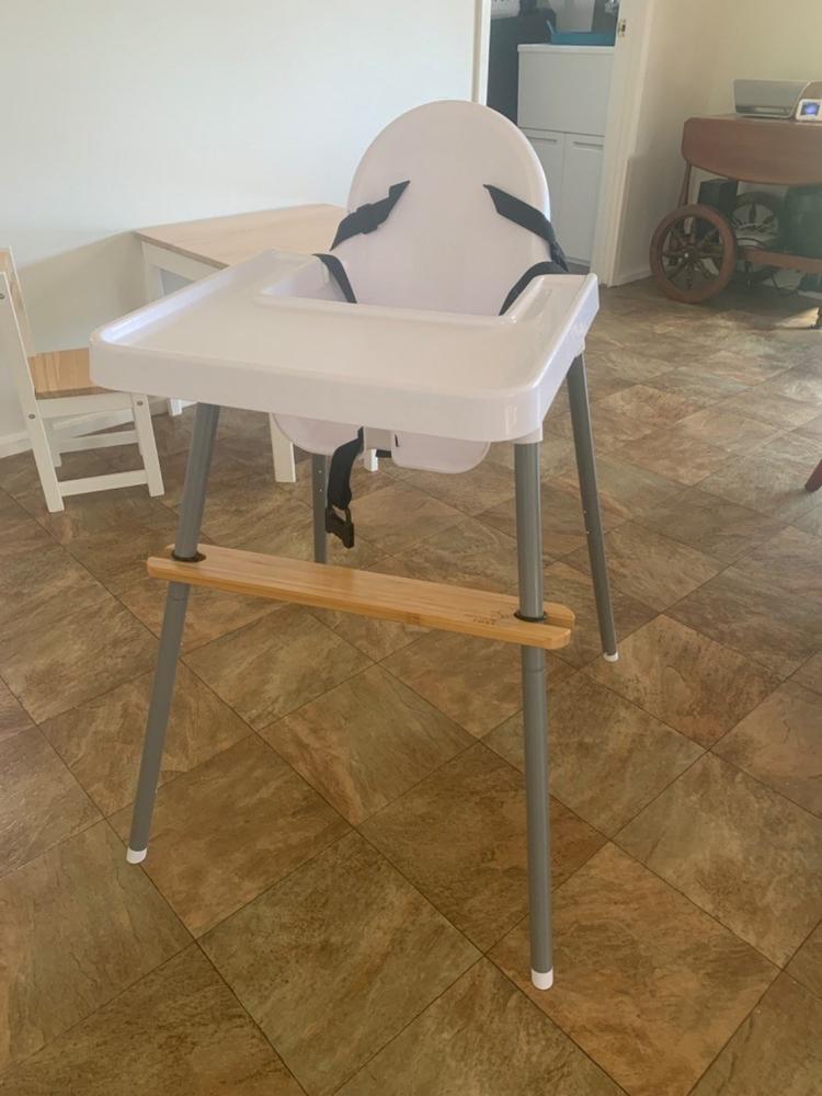 Footsi® - Eco-friendly Bamboo Adjustable Highchair Footrest - The Woodsi Footsi® - Customer Photo From Courtney Malone