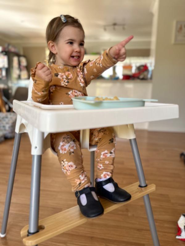 Adjustable Eco-Friendly Bamboo Highchair Footrest, The Woodsi