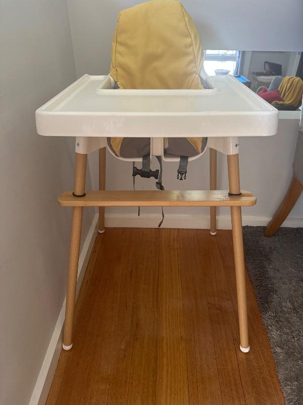 Footsi® - Eco-friendly Adjustable Highchair Footrest - The Woodsi Footsi® - Customer Photo From Jo Mason