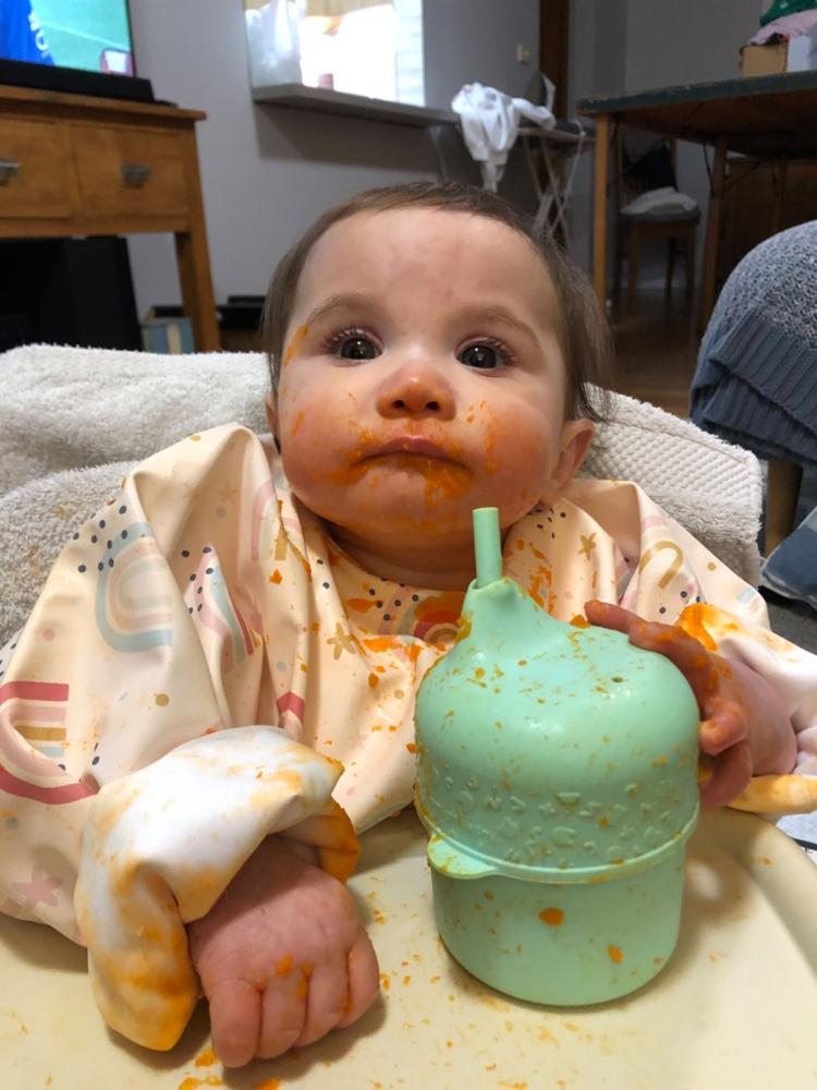 Long Sleeve Premium Smock Bib - Customer Photo From Therese Bramble