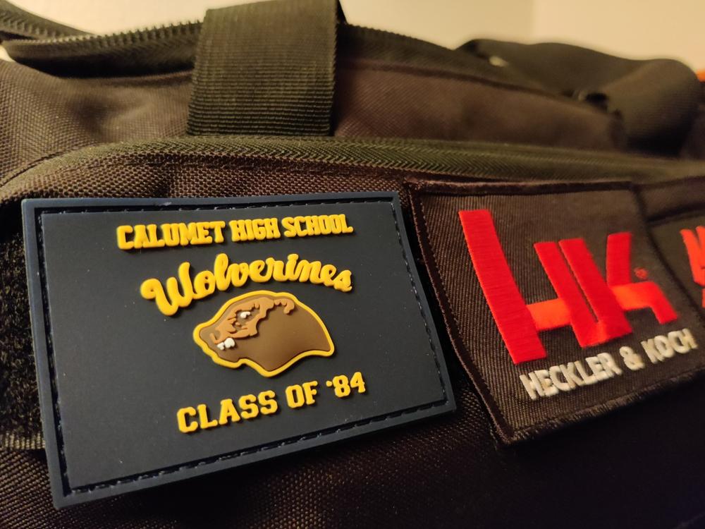 Calumet High Wolverines PVC Patch - Customer Photo From Lars Passic