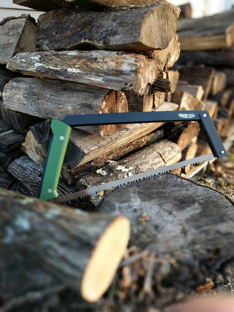 MTKZKAF Pocket Chainsaw With Fire Starter - 25" Folding Survival Saw For Camping & Outdoor