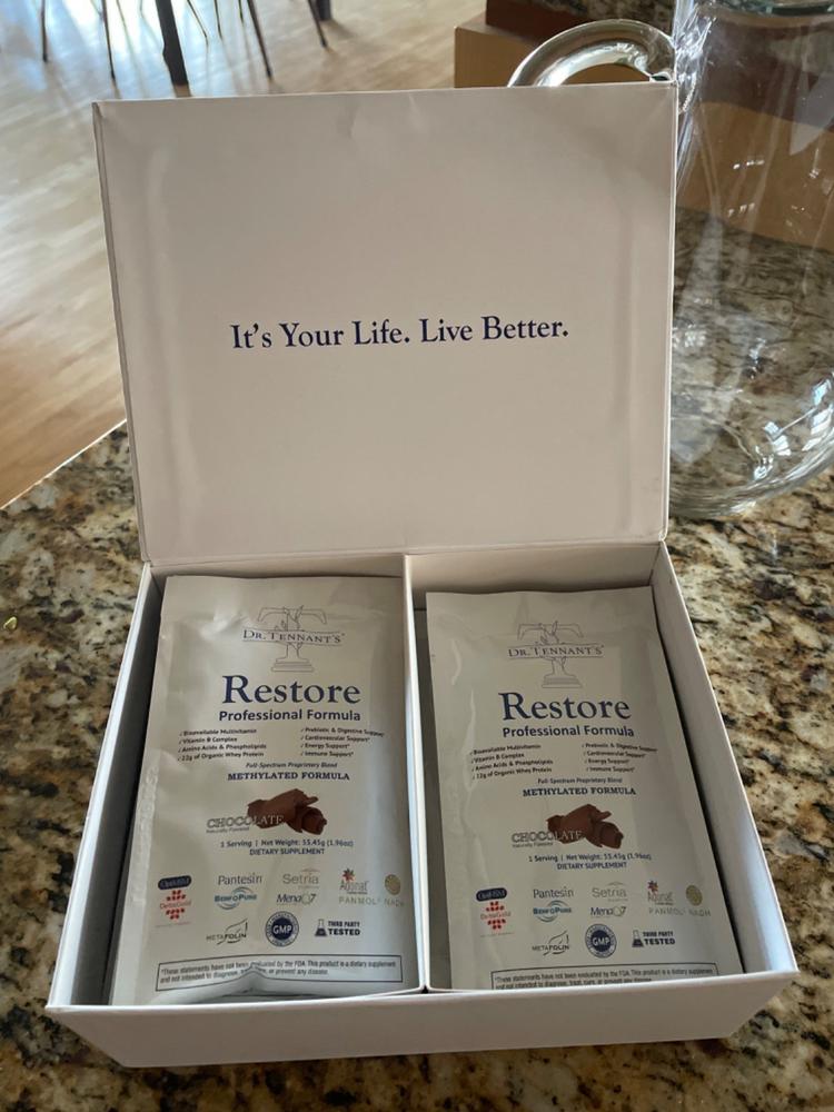 Restore Professional Formula - Chocolate 14 Single Packets - Customer Photo From Denise Kragh