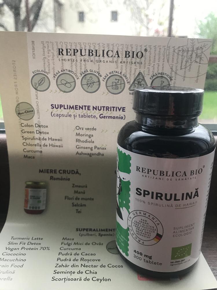 Spirulina Ecologica de Hawaii (400 mg) Republica BIO, 300 tablete (120 g) - Customer Photo From Adina