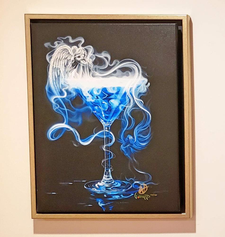 Black Wood Canvas Floater Frame Optional Metallic Finish
